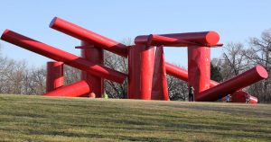 Large red sculpture | St. Louis, MO