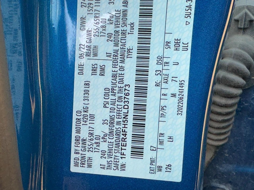 2022 Ford Ranger 4WD SuperCrew 5' Box