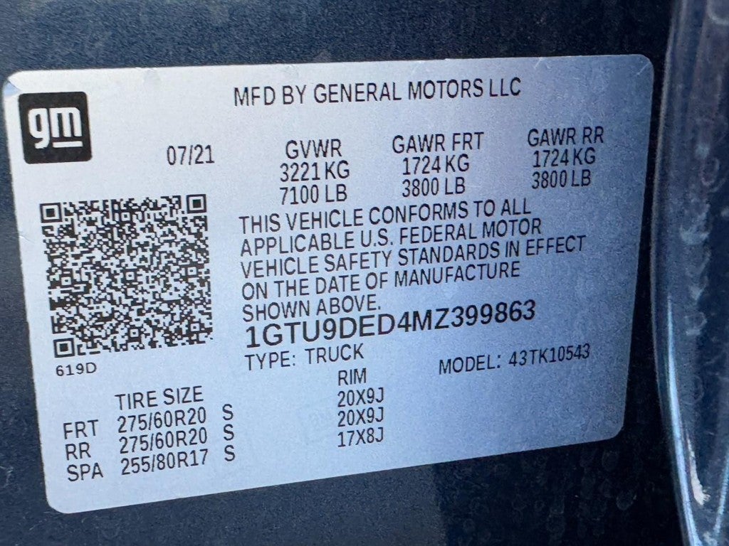 2021 GMC Sierra 1500 4WD Crew Cab 147" SLT