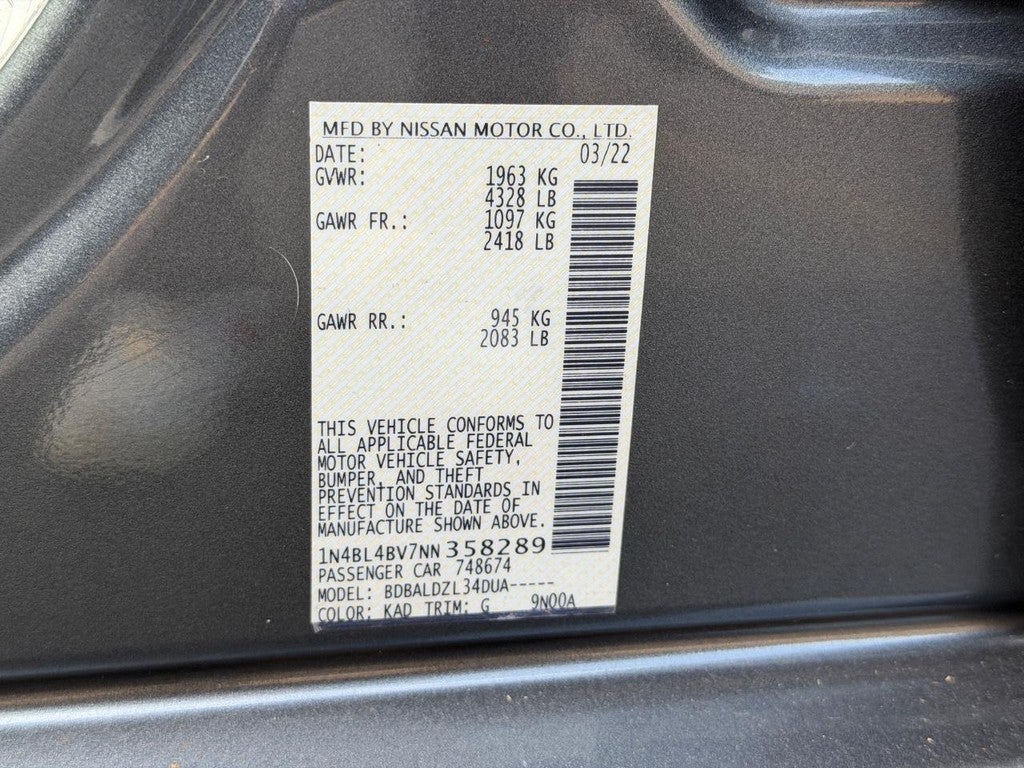 2022 Nissan Altima 2.5 S Sedan