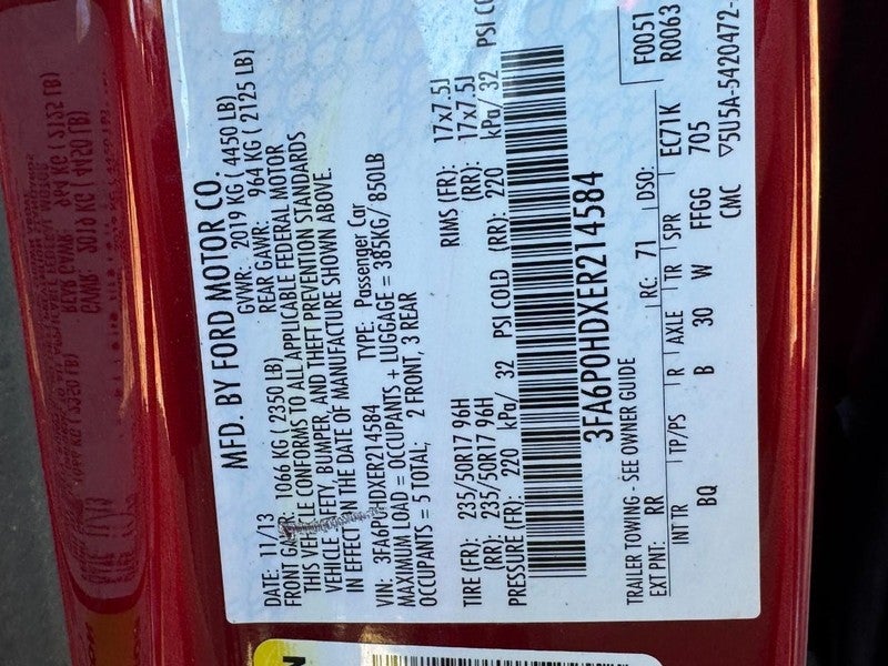 2014 Ford Fusion 4dr Sdn SE FWD