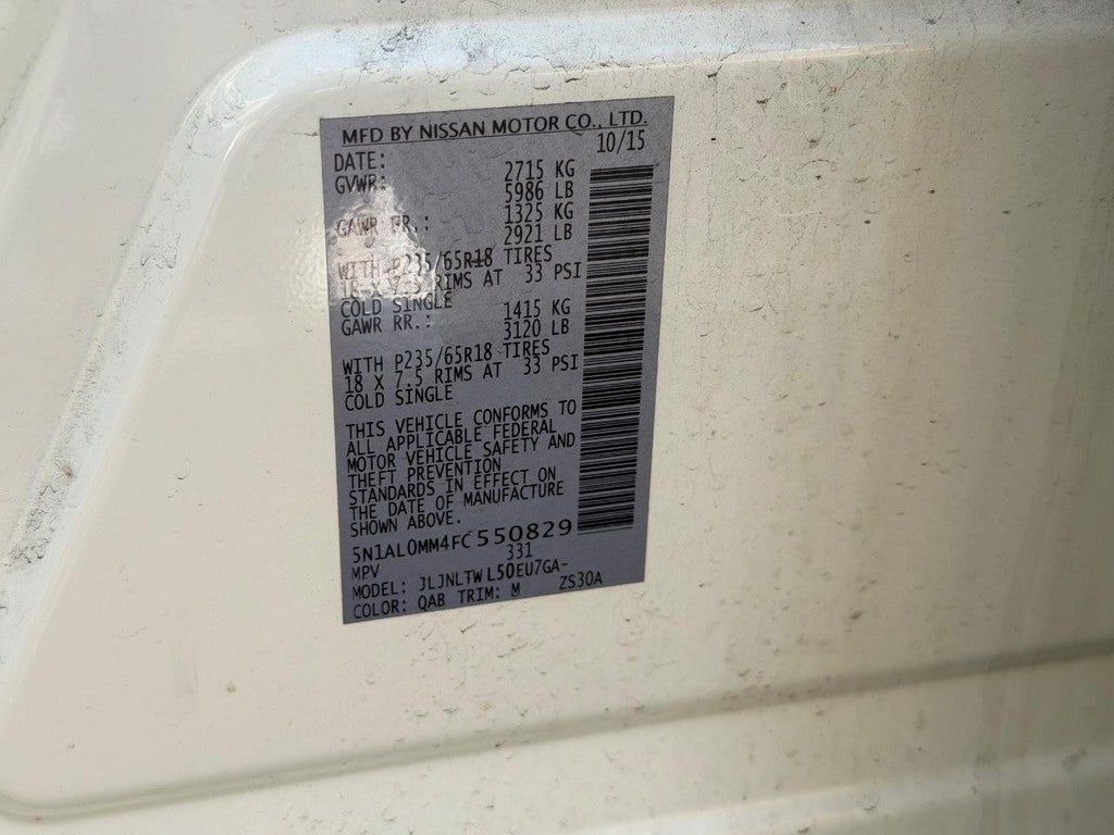 2015 INFINITI QX60 AWD 4dr