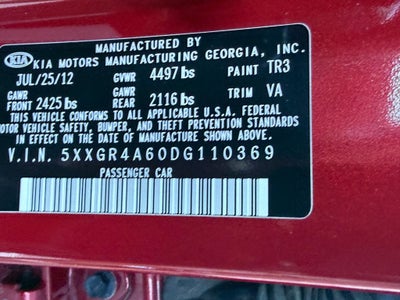 2013 Kia Optima 4dr Sdn SX