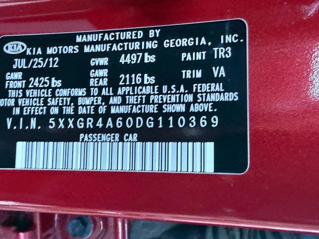 2013 Kia Optima 4dr Sdn SX