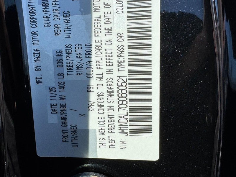 2025 Mazda Mazda MX-5 Miata RF Club Manual