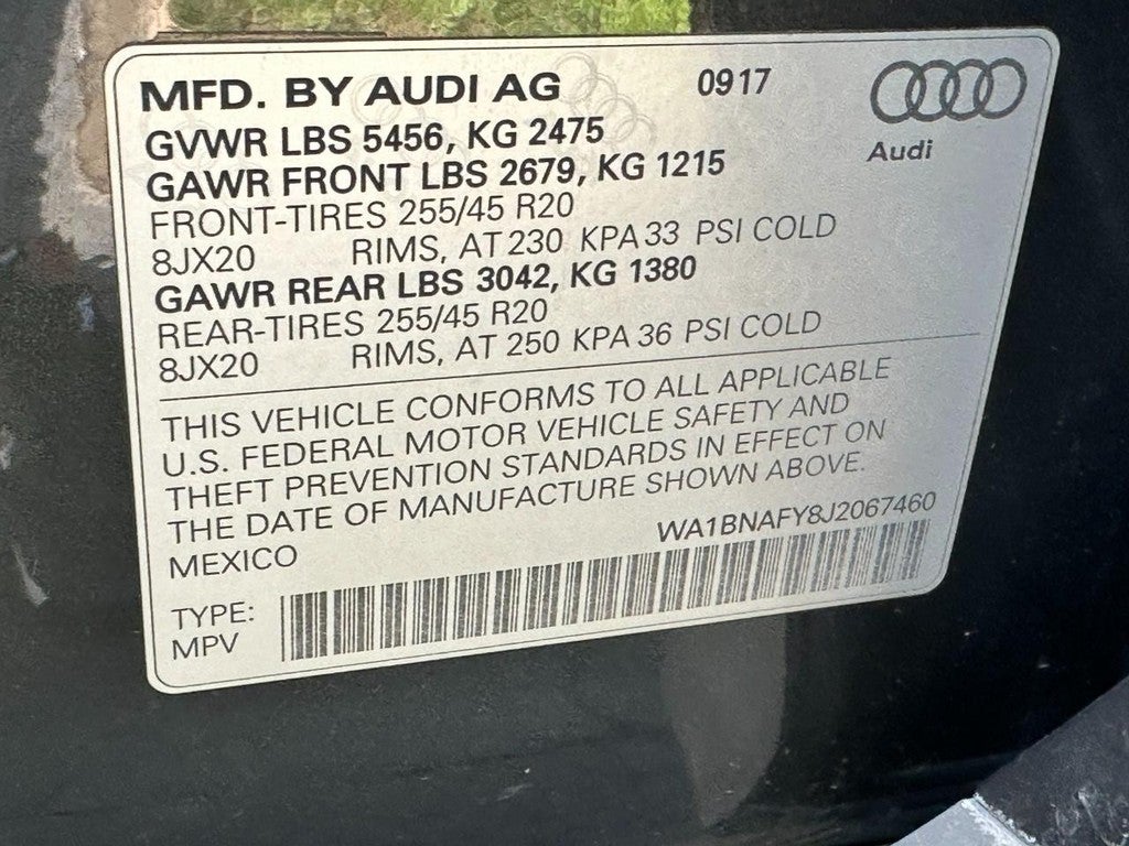 2018 Audi Q5 2.0 TFSI Premium Plus