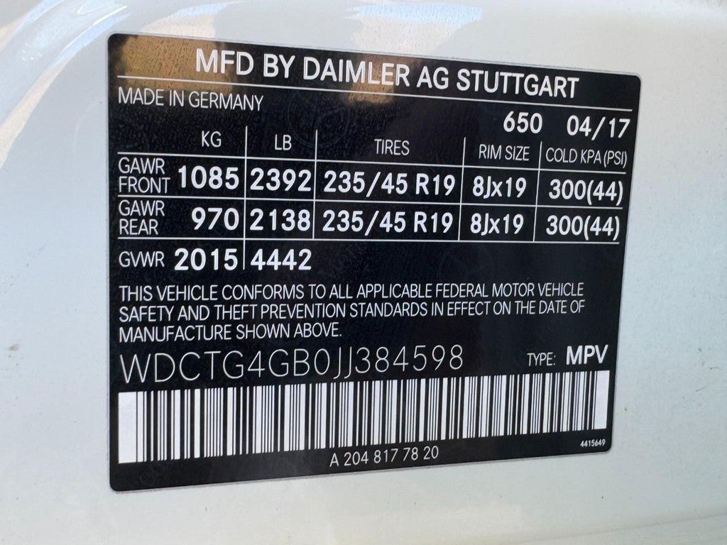 2018 Mercedes-Benz GLA GLA 250 4MATIC® SUV