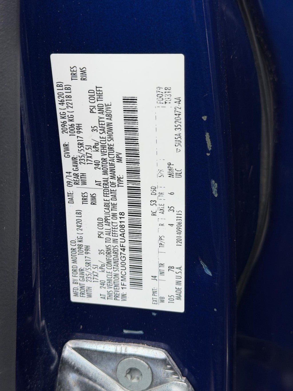 2015 Ford Escape FWD 4dr SE