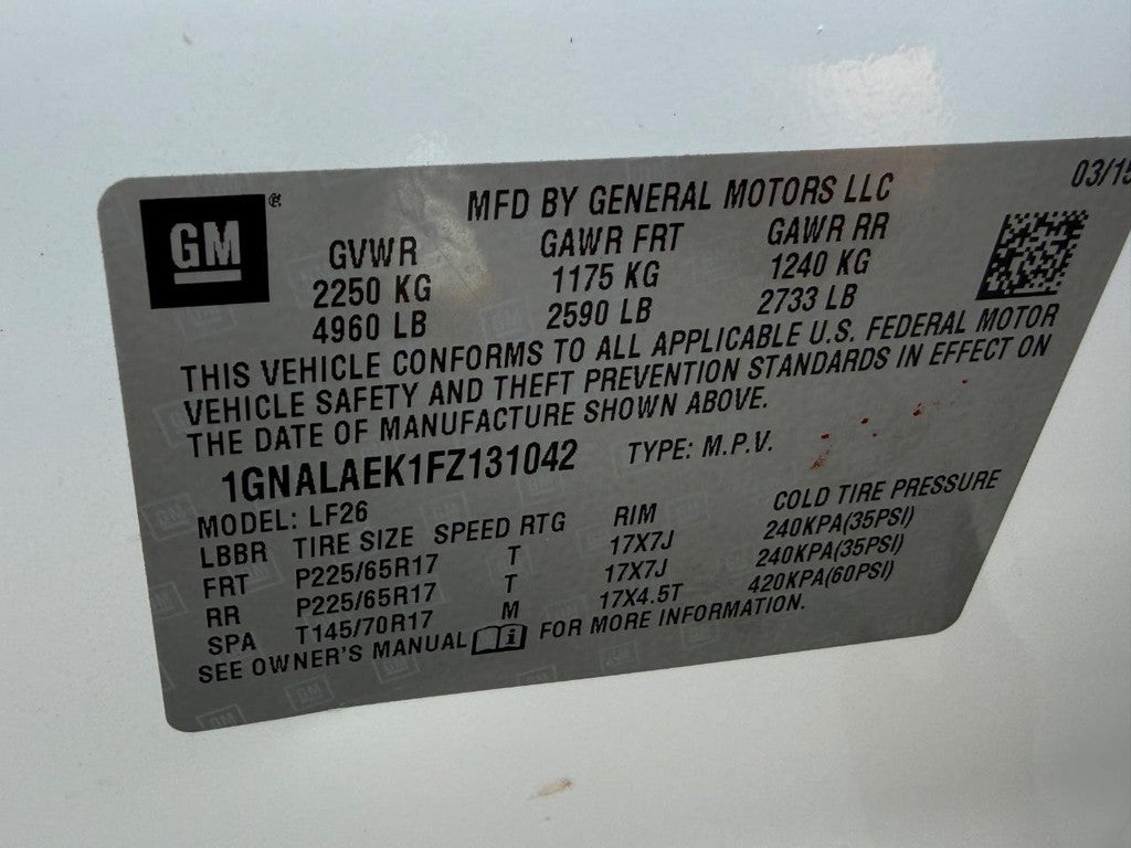 2015 Chevrolet Equinox FWD 4dr LS