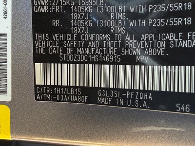 2017 Toyota Sienna Limited Premium AWD 7-Passenger (Natl)