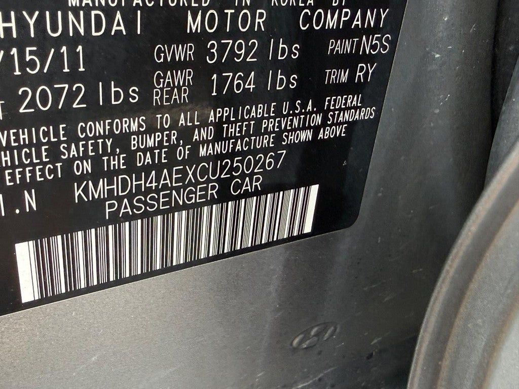 2012 Hyundai Elantra 4dr Sdn Auto Limited (Ulsan Plant)