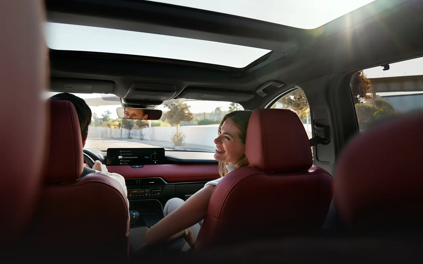 Friends riding in the 2-row 2027 Mazda CX-90 | Bommarito Mazda West County in Ellisville MO