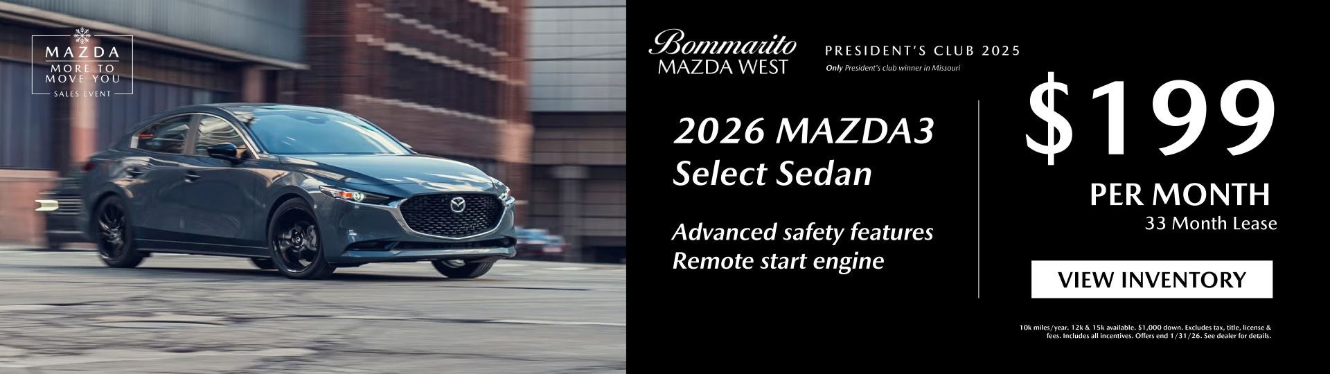 2026 MAZDA3 Select Sedan