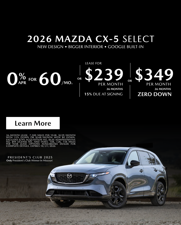 2026 Mazda CX-5 Select 0% APR