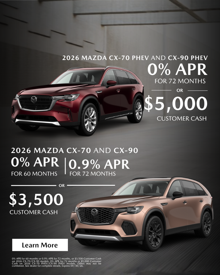 2026 Mazda CX-70 and CX-90 Offers