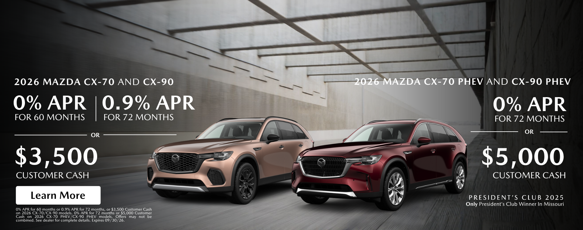 2026 Mazda CX-70 and CX-90 Offers