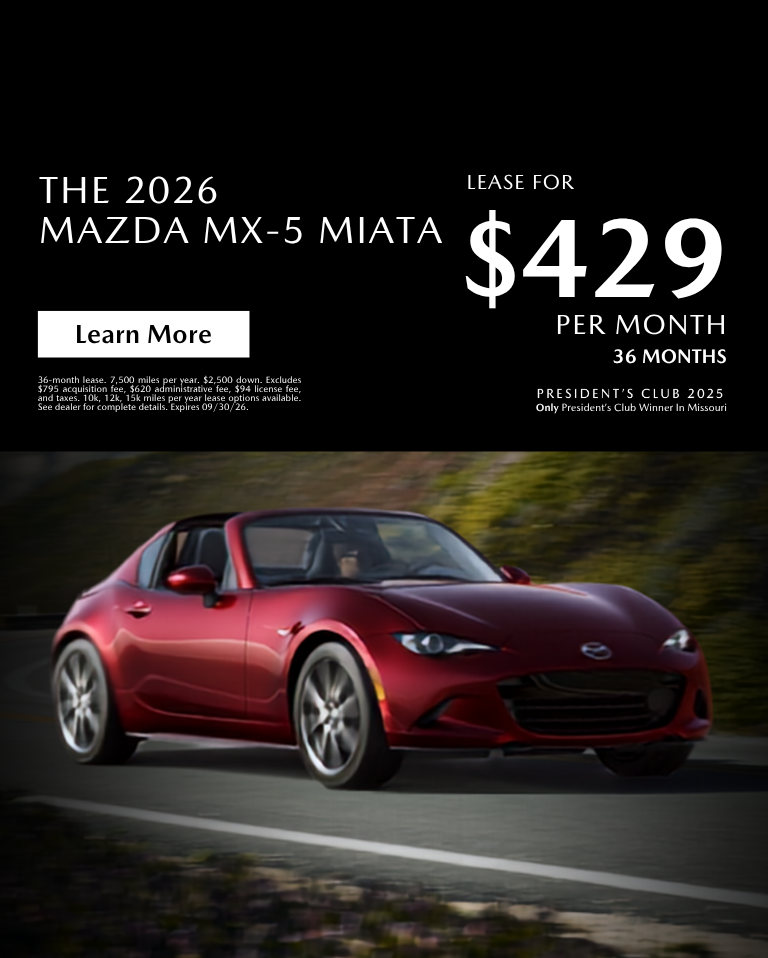 2026 Mazda MX-5 Miata Lease $429 per mont